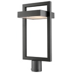 Luttrel Outdoor Post Light - Black / Frosted