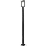 Luttrel Square Post Light - Black / Frosted