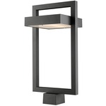 Luttrel Outdoor Post Light - Black / Frosted