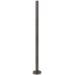 3IN Fitter Outdoor Round Post with Stepped Base - 6 Foot - Deep Bronze