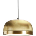 Molly Pendant - Brushed Brass Ring / Brushed Brass Dome