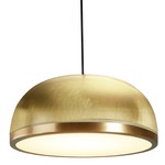 Molly Pendant - Brushed Brass Ring / Brushed Brass Dome