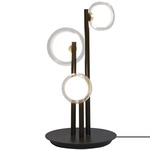 Nabila 3 Light Table Lamp - Matte Black / Clear
