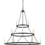 Doran Chandelier - Mottled Black / Brushed Nickel