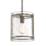 Fortress Mini Pendant - Mottled Silver / Clear
