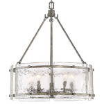 Fortress Pendant - Mottled Silver / Clear