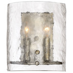 Fortress Wall Sconce - Mottled Silver / Clear
