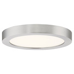 Outskirt Flush Mount Ceiling Light - Brushed Nickel / White