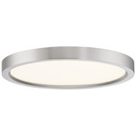 Outskirt Flush Mount Ceiling Light - Brushed Nickel / White