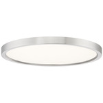 Outskirt Flush Mount Ceiling Light - Brushed Nickel / White