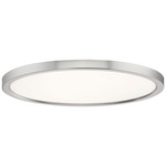 Outskirt Flush Mount Ceiling Light - Brushed Nickel / White