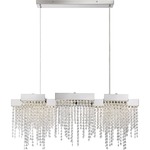 Crystal Falls Chandelier - Polished Nickel / Clear