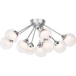 Spellbound Semi Flush Ceiling Light - Polished Chrome / Clear