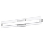 Salon Bathroom Vanity Light - Polished Chrome / Clear