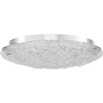Winter Flush Mount Ceiling Light - Polished Chrome / Noodle Glass
