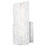 Winter Wall Sconce - Polished Chrome / Noodle Glass