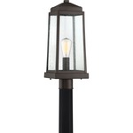 Ravenel Post Light - Western Bronze / Clear Seedy