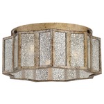 Shrine Flush Mount Ceiling Light - Aged Gold / Mercury Glass