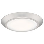 Verge Flush Mount Ceiling Light - Brushed Nickel / White