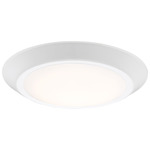 Verge Flush Mount Ceiling Light - Matte White / White