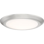 Verge Flush Mount Ceiling Light - Brushed Nickel / White