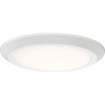 Verge Flush Mount Ceiling Light - Matte White / White