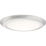 Verge Flush Mount Ceiling Light - Brushed Nickel / White