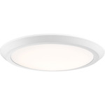 Verge Flush Mount Ceiling Light - Matte White / White