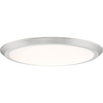 Verge Flush Mount Ceiling Light - Brushed Nickel / White