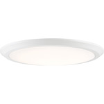 Verge Flush Mount Ceiling Light - Matte White / White