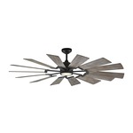 Prairie Indoor / Outdoor Ceiling Fan with Light - Aged Pewter / Distressed Grey Weathered Oak