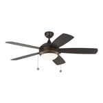 Discus Outdoor Ceiling Fan with Light - Roman Bronze / Roman Bronze