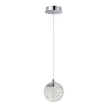 Orb II Mini Pendant - Polished Chrome / Bubbles