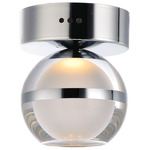 Swank Wall / Ceiling Light - Polished Chrome / Clear / Frosted