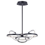 Gyro II Chandelier - Polished Chrome / Black