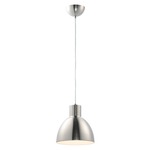 Cora Pendant - Satin Nickel / White