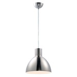 Cora Pendant - Satin Nickel / White