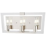 Crystal Chrome Bathroom Vanity Light - Polished Nickel