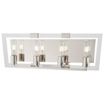 Crystal Chrome Bathroom Vanity Light - Polished Nickel