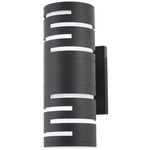 Groovin Outdoor Wall Light - Black / Frosted