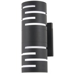 Groovin Outdoor Wall Light - Black / Frosted