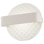 Quilted Round Wall Light - Sand White