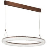 Roulette Pendant - Satin Bronze / Clear