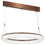 Roulette Pendant - Satin Bronze / Clear