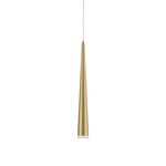 Mina Pendant - Brushed Gold / Clear