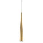 Mina Pendant - Brushed Gold / Clear