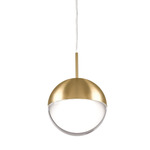 Pluto Mini Pendant - Brushed Gold / Frosted