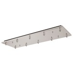 Multi-Light 10-Port Linear Canopy - Brushed Nickel