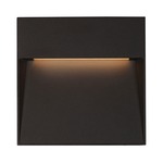 Casa Square Outdoor Wall Light - Black / Clear