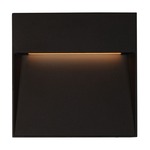 Casa Square Outdoor Wall Light - Black / Clear